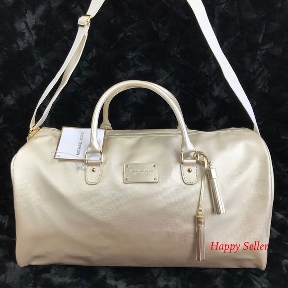 Michael Kors Duffel Bag Travel Weekender Gym Tote! - Picture 6 of 8